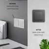 2 Pack Light Gray Light Switch Cover 86x86mm – Modern