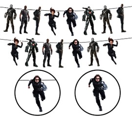 Wntr Slder Garland Decoration – Superhero Birthday Party Decor, Comic-Inspired Hanging Banner for Themed Celebrations, Walls, and Party Backdrops"