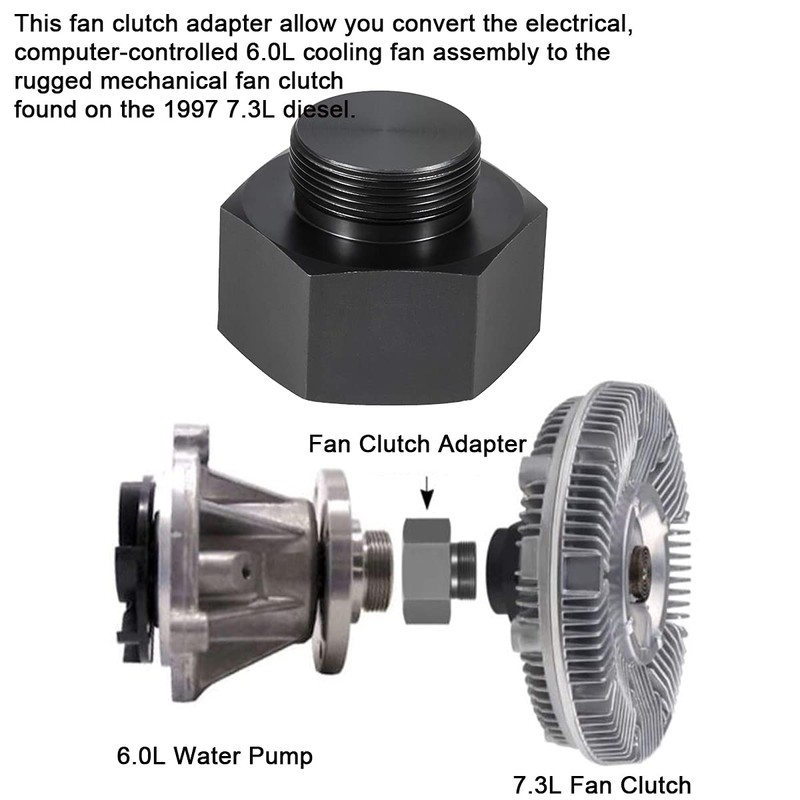 6.0L - 7.3L Diesel Mechanical Fan Clutch Adapter Compatible for