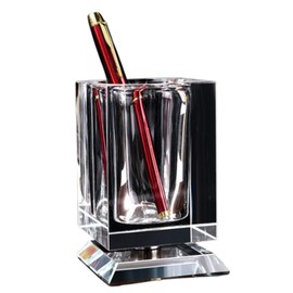 Crystal craft Pen Holder, Glass Stand, Stylish, Cool, Small Storage, Stationery, Tabletop, 360 Degree Rotation
