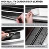 YOSRTER Leather Door Sill Protector Stickers, Carbon Fiber Texture, Universal