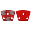 3PCS Trapezoid Diamond Floor Grinding Pad Disc #30 Grit Metal