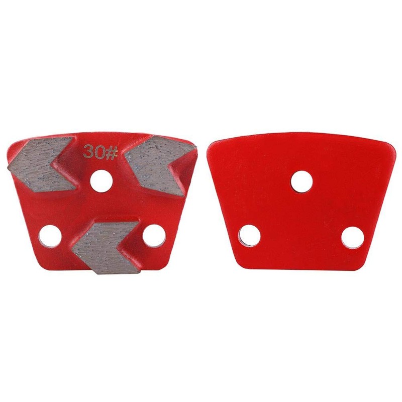 3PCS Trapezoid Diamond Floor Grinding Pad Disc #30 Grit Metal