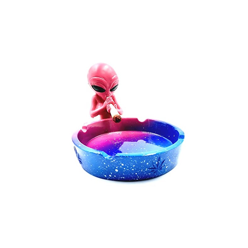 Fess Products Pink Alien Smoking Ashtray Multicolor 4"