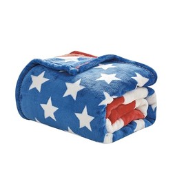 Plazatex Over Sized Throw Blanket 50X70 American Flag