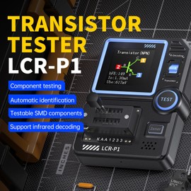 Transistor Tester, 0.01 to 32V Range Efficient Replaceable Test Board Anti Burning, Efficient Detection, with NRC Infrared Decoding, for Diode Triode NPN PNP MOS SCR