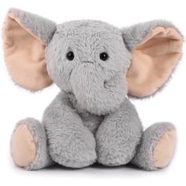 TCBunny Valentines Day Gifts Baby Elephant Bedtime Stuffed Animal Plush Toy 11", Kids (Grey)
