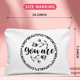 You Are Makeup Bag, Inspirational Cosmetic Bag, Birthday Gifts for Women, Sister Gifts, Mon Gifts, Daughter Gift, Affirmations Gifts, Encouragement Gift, Bridesmaid Gifts, Colleague Giftss