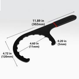 AIMALL 61060 Diesel Oil Filter Removal Tool, Compatible with Kenworth and Peterbilt Trucks, High-Strength Steel Diesel Fuel Filter Wrench, 11.89-Inch, Anti-Slip Rubber Grip