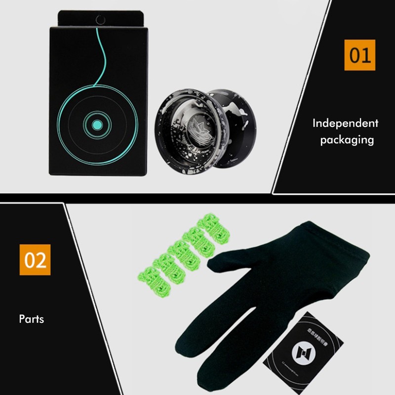 Yoyo Ball Aluminium Aloy Yo Yo with Additional Strings Ideal
