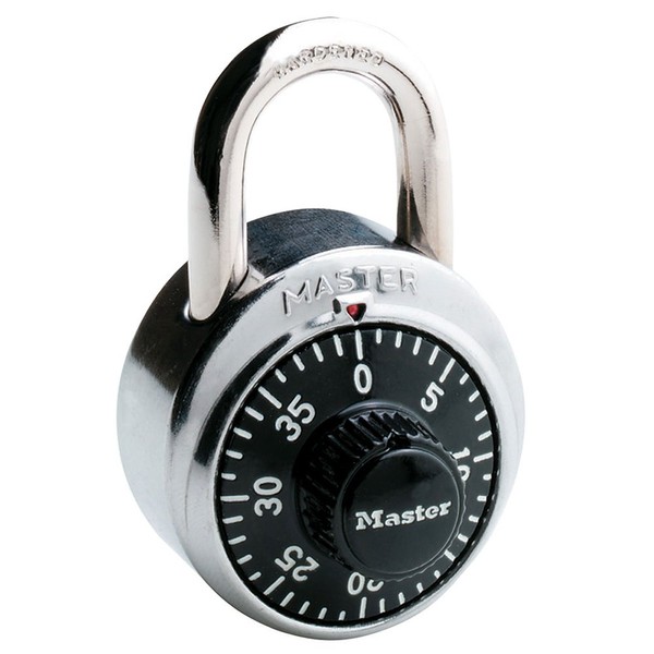 Master Lock 1500D 2 Pack 1-7/8in. Combination Dial Padlock, Standard, Silver & Black