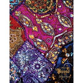 Bejeweled Touch of India Journal (blank, unlined 8.5x11 large diary, adorning the princess bride war room prayer journal, notebook to write draw in for girls women, MV best seller, wedding planner, bridesmaid gift, artist, drawing): (Beaded sari design u