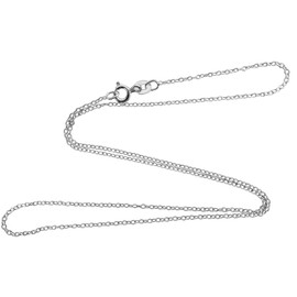 FashionJunkie4Life Sterling Silver 1mm Cable Chain - 16,18,20 Inch (16 Inches)