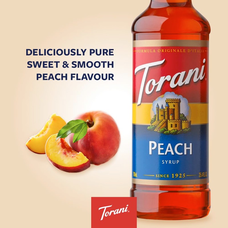 Torani Syrup, Peach, 25.4 Ounces (Pack of 4)