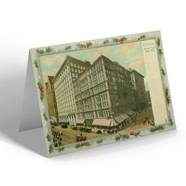 CHRISTMAS CARD - Vintage Illinois USA - Chicago. Marshall Field's Retail Store