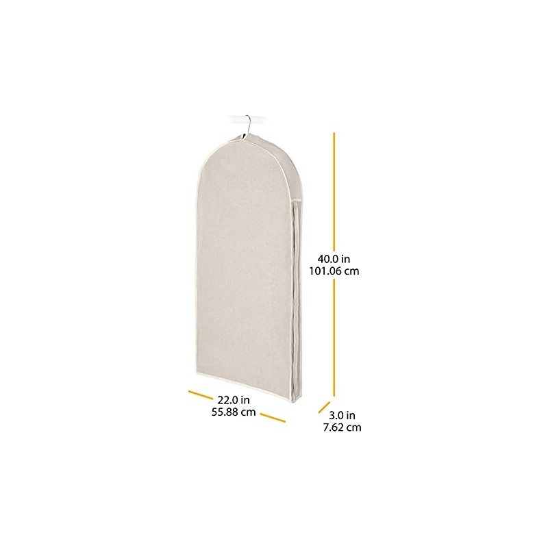Whitmor Zippered Garment Bag Natural Linen, Large