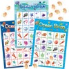 FANCY LAND Ocean Bingo Game 24 Players for Kids Under
