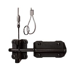 Nuvo Iron GLWHD Heavy Duty Cable & Ring Gate Latch, Black