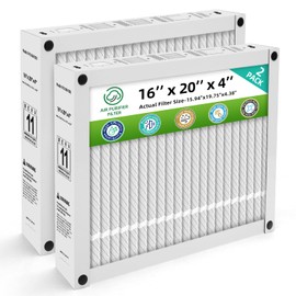 16x20x4 Furnace Filter Replacement MERV 11 Compatible with Honeywell FC100A1003,HVAC Foldable (Actual Size: 15.94 x 19.75 x 4.38 In) (2-Pack)