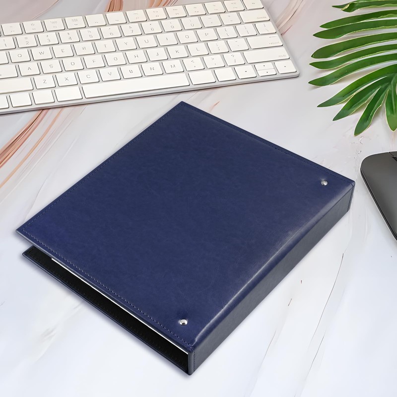 BYSTER A4 Business Card Book, PU Leather Organizer with 30