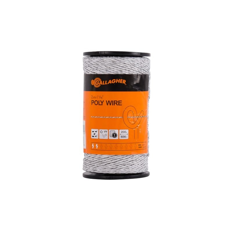 Gallagher 1/16in x 656ft Poly Wire | Reliable and Visible