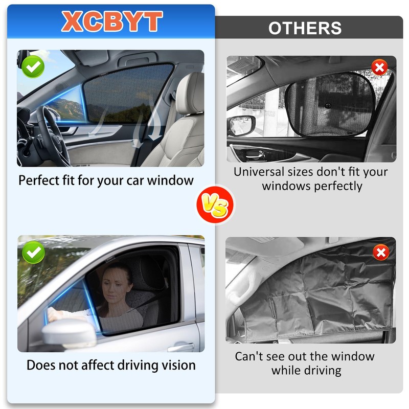 XCBYT Car Window Shades for 2011-2023 4Runner Sun Shade for