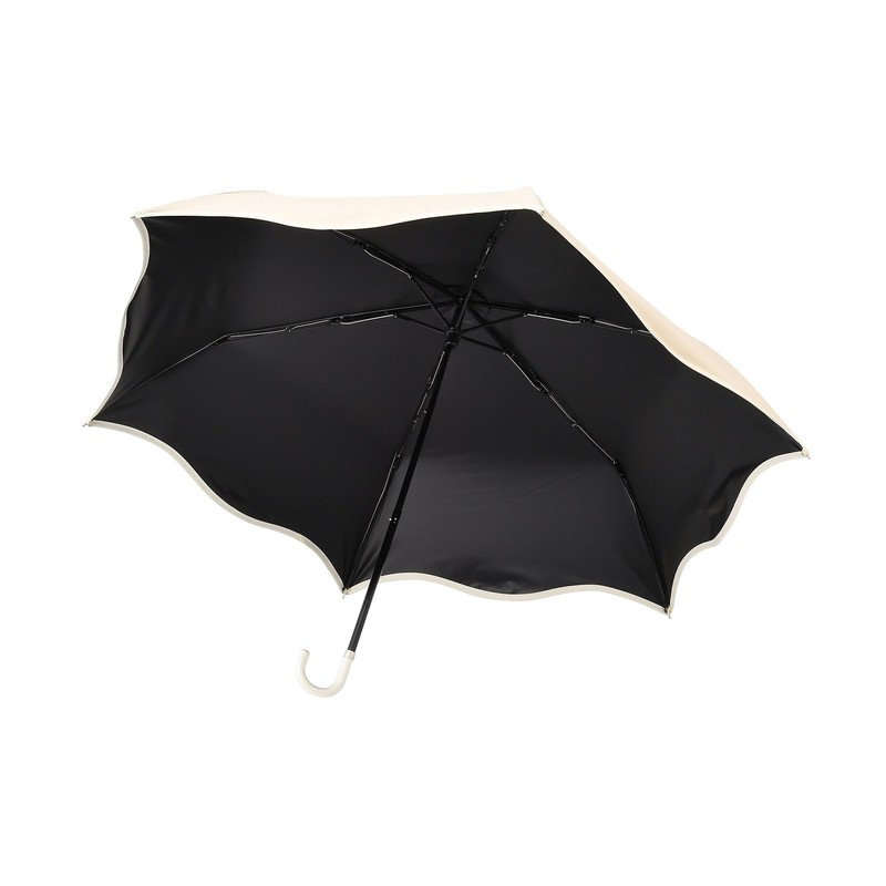 Francfranc Folding Umbrella, Light Blocking Wave Piping, 19.7 inches (50