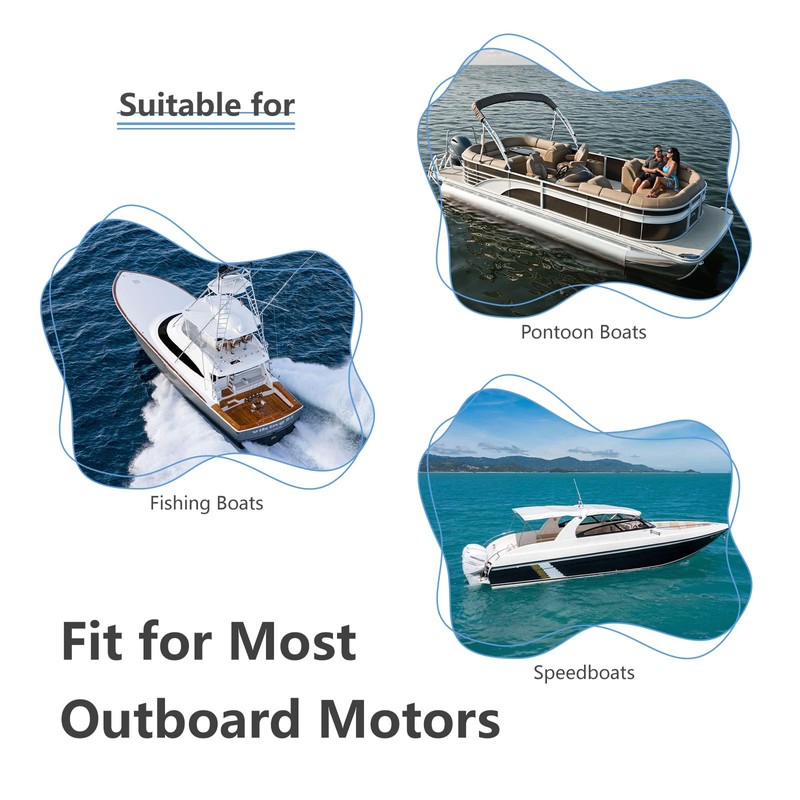 5" Outboard Motor Support Compatible with Yamaha/Mercury/Suzuki (30-400HP)- Single Ram