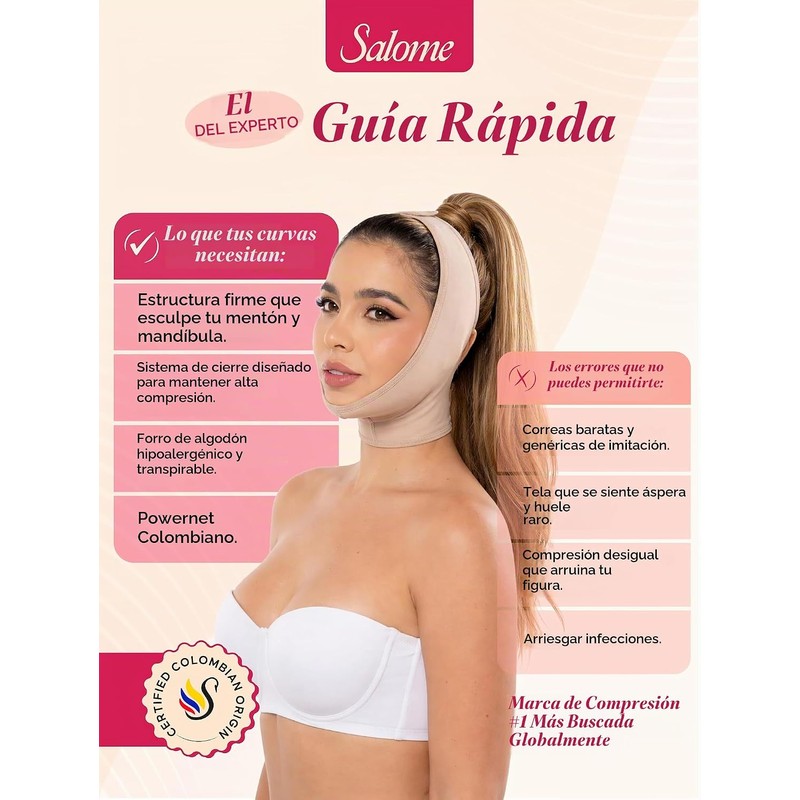 Salome 0322 Fajas Colombianas Mentonera Postquirurgica