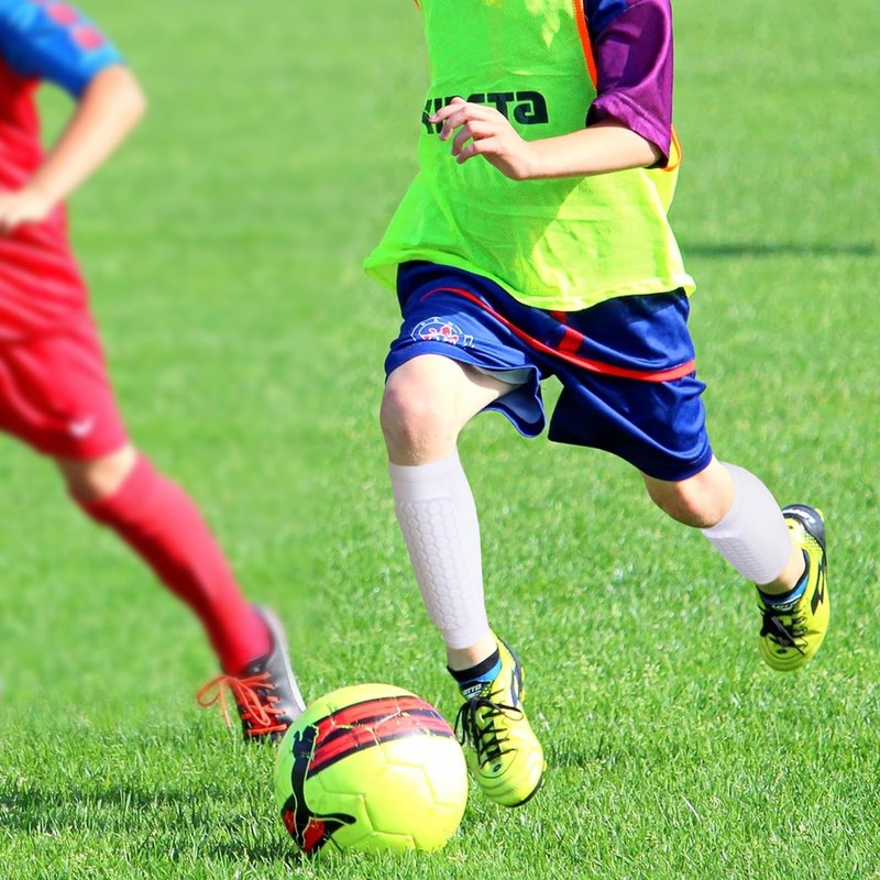 Linkidea HoneycombFootballShin Guard for Adult, Lightweight Football Shin Pad Sleeve,