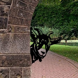 Rust Decoration for Garden, 1 Piece Goat Decoration, Animal Silhouette Animal Rust Decorative Tree Stake, Metal Rust, Goat Farm Decoration, Metal Rusty Iron Garden Sculptures, Rust Decoration for