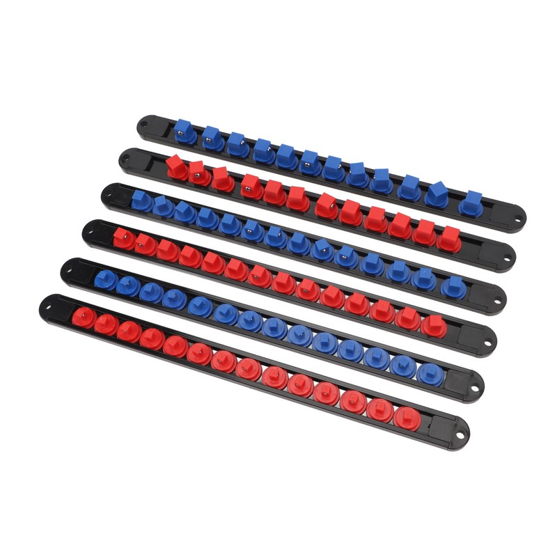 6pcs Socket Organizer 360° Swivel Removable End Cap 1/4 Inch