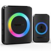 TECKNET Wireless Doorbell, Wireless Doorbell Set, 400 m Range, IP65