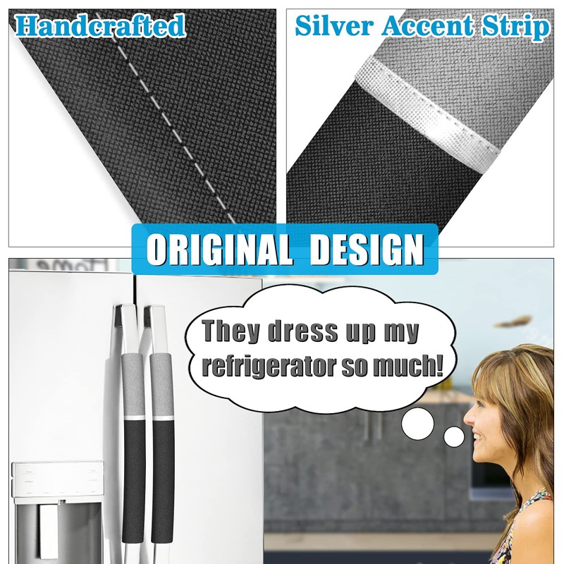ELCOOR Refrigerator Handle Covers, 2PCS, Safeguard Your Kitchen and Appliances