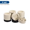 sourcing map Round Furniture Risers 4 Set, Height 2.36" Adjustable