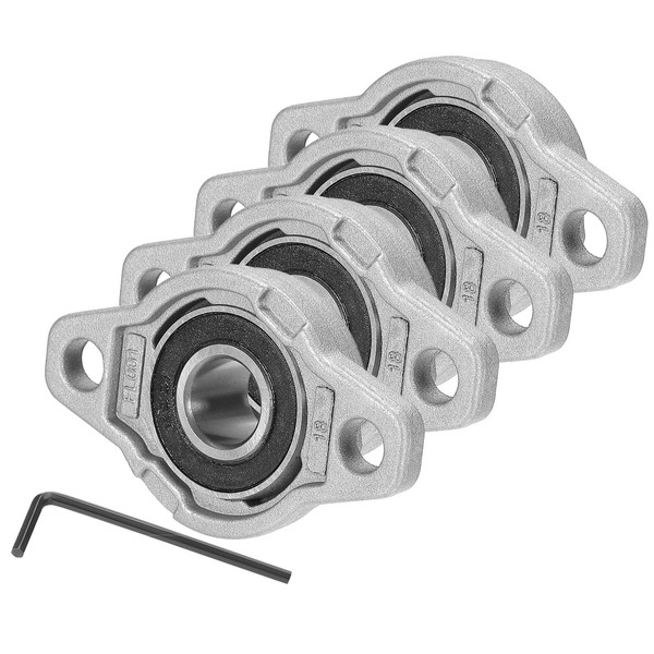 sourcing map Pillow Block Bearing 15/32" (12mm) Bore Zinc Alloy