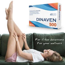 DULC FARMACEUTICI 1982 Dulc - Diosmin Hesperidin, Dinaven 500 60 tablets, against varicose veins, hemorrhoids, swollen legs and feet, edematous legs, high-dose vein tablets