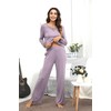 WiWi Bamboo Soft Pajamas Sets for Women Long Sleeve Sleepwear