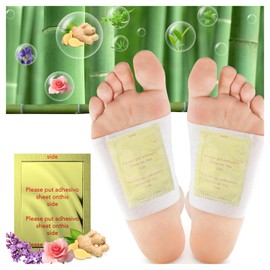 maguja Foot Pads(100Pads) Ginger Foot Pads Foot Patch 100 Adhesive Sheets Suitable for Travel or Home Use