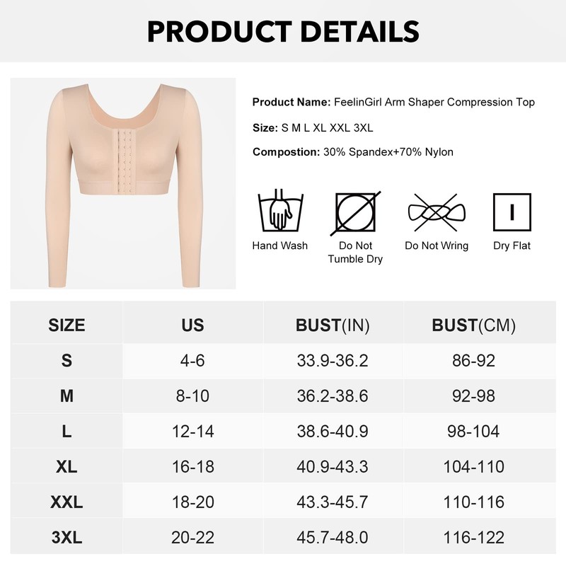 FeelinGirl Arm Shaper for Women Post Surgery Arm Lipo Compression