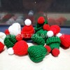 Mini Fur Hat, Mini Santa Hat, Soju Bottle Hat, Small Christmas Tree Decoration One Size / Red and Green Hat 100ea