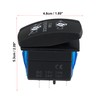 X AUTOHAUX Fan Override Rocker Switch 5Pin On-Off Blue LED