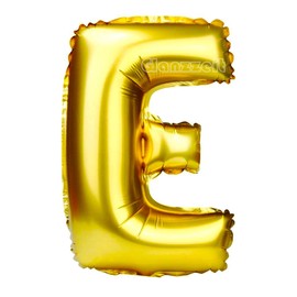 Glanzzeit 32 Inch Gold Foil Balloons Letters A to Z Numbers 0 to 9 Holiday Birthday Wedding Party Decoration (Letter E)