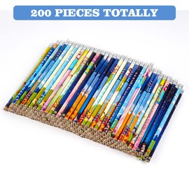 200 Bible Verses Inspirational Scripture Pencils with Hollow Cross for School & Church