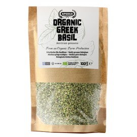Apsogo Basil - Dried Organic Basil from Greece - Premium Quality & Aromatic Flavor, Perfect as a Spice or Herbal Tea (100g)