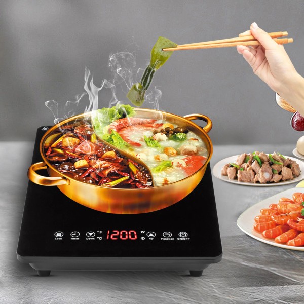 Unbranded 1800W Portable Induction Cooktop Countertop Cooker Burner Stove Hot