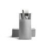 Airlaid napkins with cutlery pocket, ready-folded, grey, 40 x 40