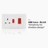 ABB Inora 1 Gang Switched 13A Plug Socket with 45A