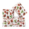 Strawberry Wrapping Paper for Girls Kids Boys, Cute Flowers Sweet