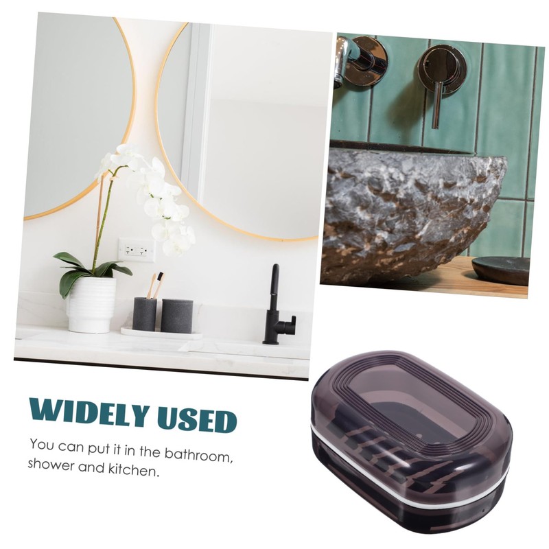 ABOOFAN Travel Soap Holder with Lid Portable Soap Case Drain